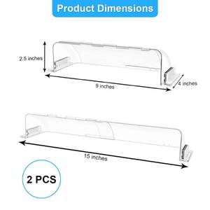 lot 12351 image: 2PCS Transparent, Powerful Magnetic Vent Deflector, Vent Deflectors for Home Floor Adjustable from 9 Inches to 15 Inches in Size, Suitable for Ceiling Vents Floors and Side Walls