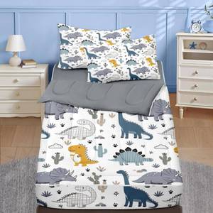 lot 13773 image: Nesker Dinosaur Twin Zipper Bedding for Boys, 3-Piece-All-in-one