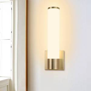 lot 13781 image: Kalium 14in Modern Wall Sconces, Dimmable Bathroom Vanity Lights,3000K Warm White LED Indoor Sconces Lighting for Bathroom, Stairs, Living Room, Bedroom. Hardwired.