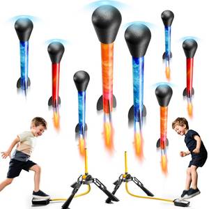 lot 13784 image: DULONIME Rocket Launcher for Kids, Outdoor Toys with 8 LED Rockets