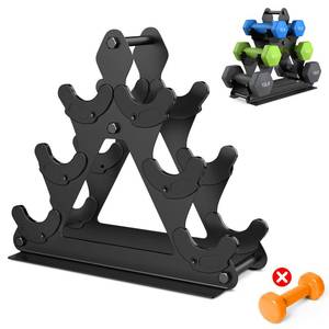 lot 13802 image: 3 Tier Weight Rack for Dumbbells - Compact Weight Holder Small Dumbbell Rack Stand Only Works for Dumbbells 1-15 LBS, Metal Weights Organizer Designed for Child Women Home Gym Exercise