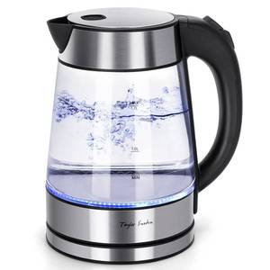 lot 13814 image: Taylor Swoden 1.7L Electric Tea Kettle, Glass Hot Water Boiler for Tea