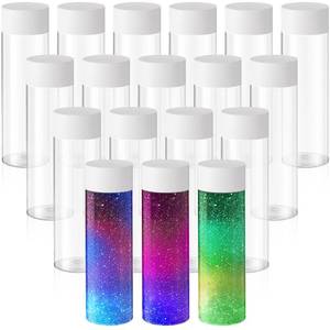 lot 13831 image: Tanlade Clear PET Plastic Sensory Bottles Empty