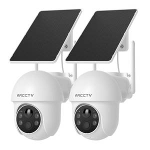 lot 13839 image: ARCCTV Solar Security Cameras Wireless Outdoor, 2 Pack