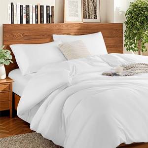 lot 13848 image: DEITAS 100% Cotton King Duvet Covers 3 Piece,1200 Thread Count��White