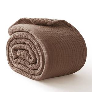lot 13860 image: Kozyhvn 100% Cotton Muslin Blanket California King 120 x 90, 6 Layers Breathable and Lightweight Oversized Blankets for Bed, Soft Cooling Gauze Blanket for Adults All Season, Tan