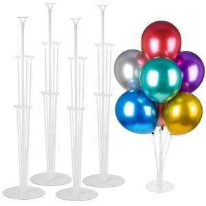 lot 13872 image: Voircoloria 4 Sets Balloon Stand Kits, Balloon Sticks Holder with Base for Table Graduation Birthday Baby Shower Gender Reveal Party Decorations