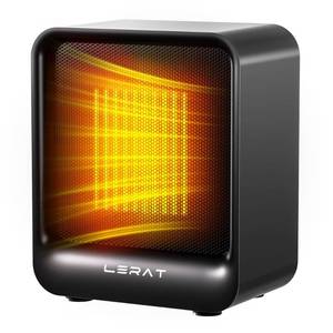 lot 14277 image: Lerat Mini Space Heater, 500W Quiet Electric Heaters for Indoor Use, Safe PTC Ceramic Desk Heater with Tip-Over & Overheat Protection, Small Portable Personal Fast Heating for Office Home Dorm Bedroom