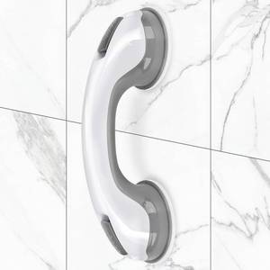 lot 14284 image: Shower Handle 1 Pack Grab Bars for Bathtubs & Showers, 12 inch Grab Bars for Bathroom with Strong Hold Suction Cup, Balance Bar Safety Hand Rail for Injury, Senior, Elderly Grey