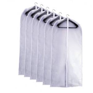 lot 14285 image: Garment Bags Covers 24X60 Dress Bags for Hanging Clothes (Pack of 6) with Study Full Zipper Coat Covers for Closet Clothes Storage Travel