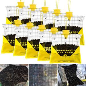 lot 14287 image: 10 Pack Outdoor Fly Trap Bags Hanging - 10  30g Bait, Durable, Effective