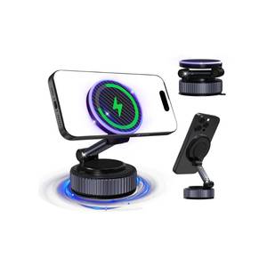 lot 14293 image: Magnetic Phone Charging Holder for Car - Upgraded 360° Vacuum Magnetic Phone Holder, Foldable Retractable Suction Cup Car Phone Mount for Magsafe for Your CarGymMirror Mount for iPhone & Android