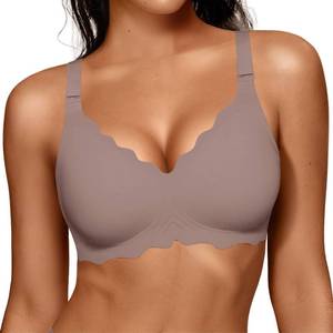 lot 14295 image: OEAK Women Value Series Jelly Bras Wireless Pushup Convertible Bra Grey,XL