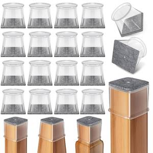 lot 14302 image: Ansible 24 Pcs Chair Leg Floor Protectors Square