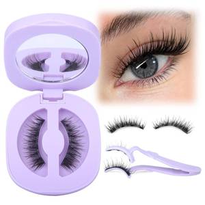 lot 14306 image: Lanflower Magnetic Eyelashes Natural Look, Reusable Magnetic Eyelashes with Applicator, No Need Glue Magnetic Lashes, Natural Wispy Cat Eye False Eyelashes with Magnets, Waterproof, Easy to Apply