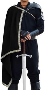 lot 14321 image: Runcati mens M5w270 Medieval Large Black Cloak Cape