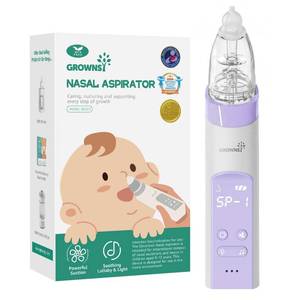 lot 14334 image: GROWNSY Electric Baby Nasal Aspirator, Auto Nose Cleaner,3 Suctions, Purple