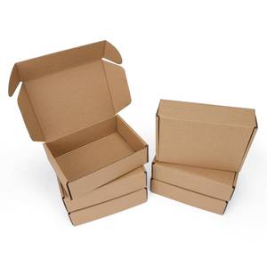 lot 14347 image: PHAREGE 6 Pack 7x5x2 inch Small Shipping Boxes, Brown Mailing Boxes