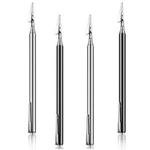 lot 14351 image: Teling 4 Pieces Telescoping Alligator Clip Extendable Bracelet Helper Tool Telescoping Alligator Clip for Mechanics Home Automobile Repairing Jewelry Fastening (Silver, Black)