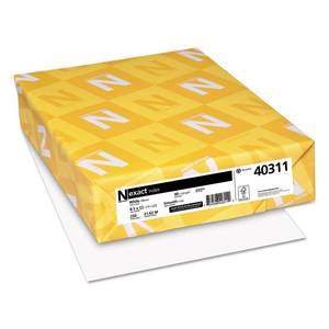lot 14362 image: Neenah Paper 40311 Exact Index Card Stock, 90lb, 94 Bright, 8 12 x 11, White, 250 Sheets, (Pack of 1)