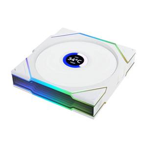 lot 14379 image: Lian Li UNI Fan TL LCD Wireless 120-Single Pack (Reverse Blade)-2.4 GHz Wireless Signal ARGB Fan-Infinity Mirror-Daisy-Chain -Syncing Lighting-Controller NOT Included & Required - White (12RTLLCD1W1W)