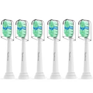 lot 14391 image: Toptheway Toothbrush Replacement Heads Compatible with Philips Sonicare C1 C2, Plaque Control Electric Toothbrush Head for ProtectiveClean 4100 5100 5300, 6 Pack
