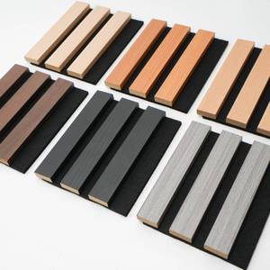 lot 14396 image: Art3d Roll-Flat Acoustic Wood Slat Wall Panel, 6-Pack Sample Set, 6 Colors