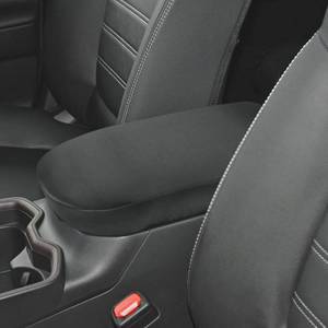 lot 14415 image: INTGET Center Console Armrest Cover for Toyota RAV4 Accessories 2025 2024 2023 2022 2021 2020 2019 Leather Middle Console Lid Cover Protector Arm Rest Covering Car (Black Neoprene)