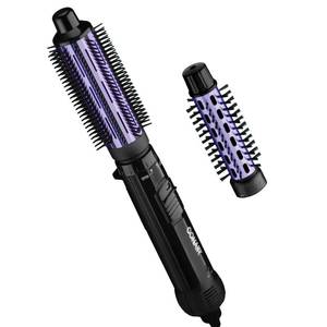 lot 19316 image: Conair 2-in-1 Hot Air Curling Combo, Includes 1.5-inch Curl Brush and 1-inch Aluminum Bristle Brush (Used)