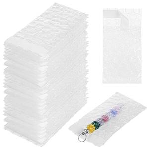 lot 19380 image: BOHUIZ 300Pcs Clear Bubble Wrap Bags, 2.16 x 3.3 Inch Self-Sealing Double Wall Bubble Pouches for Moving, Shipping, and Storage