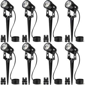 lot 19382 image: SUNVIE 3W Low Voltage Landscape Lighting Spot Lights with Connectors 8Pack