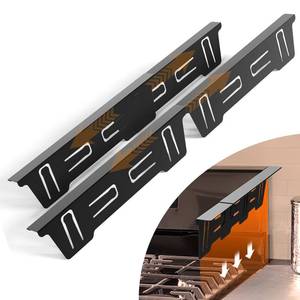 lot 20044 image: 2 Pack Expandable Stainless Steel Stove Gap Covers (13.8-27.6), Retractable Fill the Gap Between Stove & Counter Top with Heat Resistant Range Trim & Guard, Slide-in Seamless Kitchen Accessory Kit
