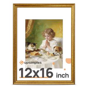 lot 20050 image: upsimples 12x16 Picture Frame, Vintage Frames Decor, 1Pack Gold