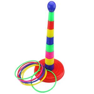 lot 20056 image: Ogrmar 18 Colorful Plastic Sport Ring Toss Game Set for Kids