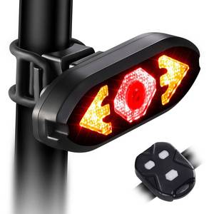 lot 20077 image: Bike Tail Light with Turn Signals Wireless Remote Control Waterproof Bicycle Rear Light Back USB Rechargeable Ultra Bright Safety Warning Cycling Taillight for Night