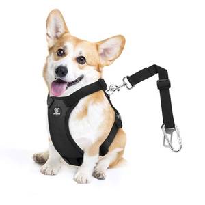 lot 20083 image: VavoPaw Dog Seat Belt Vest Harness for Car, 2 in 1 Seatbelt Buckle Medium