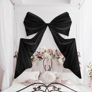 lot 20094 image: Wavwavw Giant Bow Big Wall Decor, Black, Polyester, Weeding