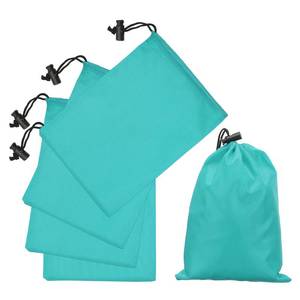 lot 20111 image: uxcell 2Pcs 210D Polyester Drawstring Bag with Toggle, 6 x 8 Inch Waterproof Travel Storage Bag Foldable Stuff Sack Cinch Sack for Gym Travel Hiking Yoga Clothes Organizer, Azure Blue