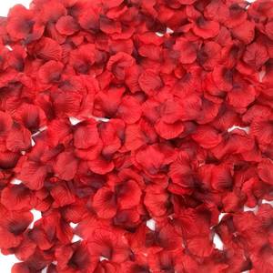 lot 20129 image: CODE FLORIST 2200 PCS Dark-Red Silk Rose Petals for Romantic Night,Wedding,Proposal Anniversary Flower Decorations
