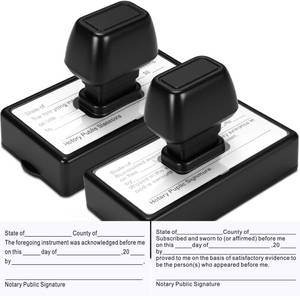 lot 20151 image: Marspark 2 Pcs Notary Stamps Acknowledgement & Jurat for Sworn Subscribed