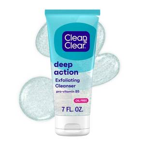 lot 20152 image: Clean & Clear Oil-Free Deep Action Exfoliating Facial Wash, 7 fl. oz