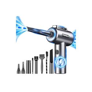 lot 20158 image: Compressed Air Duster, 110000RPM Ultra-Powerful Electric Air Duster with LED Light, 3-Speed Adjustable, Rechargeable Cordless Mini Blower for Computer, Keyboard, Car, PS5, Outdoor & Home Cleaning