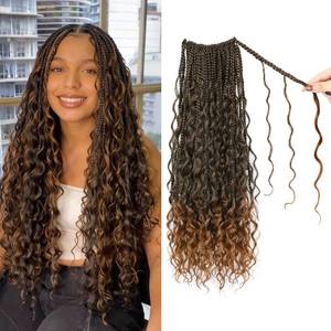 lot 20181 image: 9 Packs Boho Crochet Braids 18 Inch Pure Protein Fiber Close to Human Hair