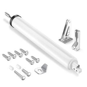 lot 20185 image: White Storm Door Closer, Pneumatic Screen Door Closer with Hold Open