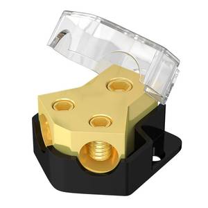 lot 20190 image: Joinfworld 12V Power Distribution Block Car Audio 2 Way Ground Distribution Block 024 Gauge in 4810 Gauge Out 12 Volt Amp Distribution Block Splitter for Marine Automotive Car Boat