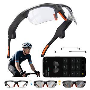 lot 20198 image: wepmous AI Smart Glasses - 2026 Upgrade with 20MP Camera, AI Voice Assistant & Real-World Recognition, EIS Anti-Bluetooth Audio Sunglasses, Sports Camera Glasses for Men and Women (Photochromic Lens)