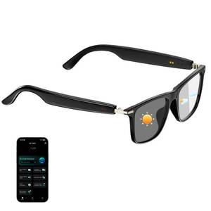 lot 20205 image: HAIXINDA Al Smart Glasses for Men Women - Bluetooth Translation Glasses with 164 Languages, Color-Change Lens, Music & Call, Waterproof, Free App, Audio Sunglasses for Meeting Driving Travel (Black)