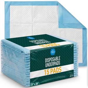 lot 20235 image: MED PRIDE Disposable Underpads 23x36 in,Super Absorbent,Incontinence,15 Ct