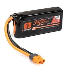 lot 8266 image: Smart 3400mAh 11.1V LiPo Battery with XT60 Connector