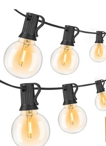 lot 11194 image: 108 FT Patio String Lights 50 PCS WS-S-01N-50A-G40-DRF